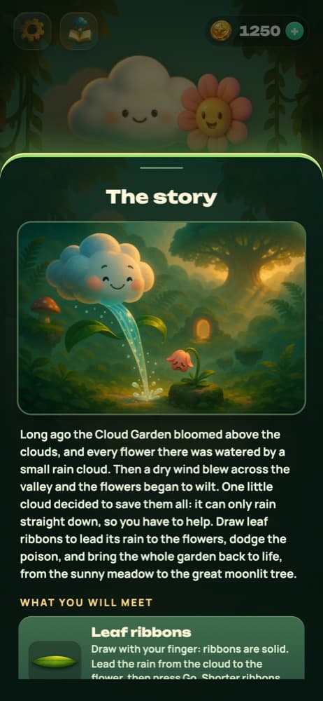 Cloud Garden: the story of the little cloud and the garden