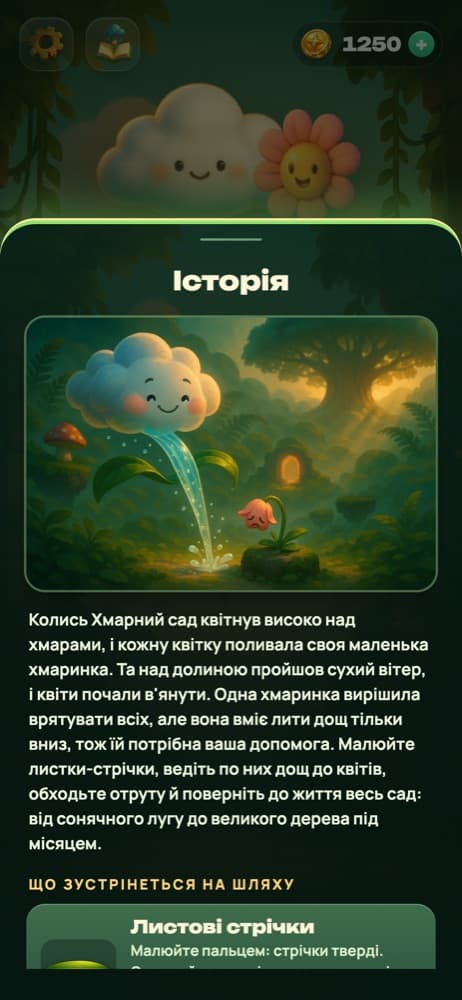 Хмарний сад: історія маленької хмаринки й саду